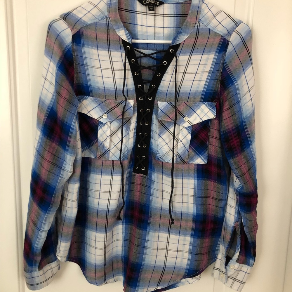 Express lace up flannel
